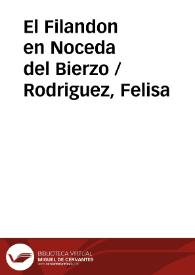 Portada:El Filandon en Noceda del Bierzo / Rodriguez, Felisa