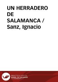 Portada:UN HERRADERO DE SALAMANCA / Sanz, Ignacio
