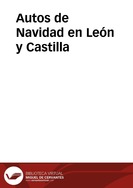 Portada:Autos de Navidad en León y Castilla / [estudio y recopilación por] Joaquín Díaz, José Luis Alonso Ponga