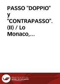 Portada:PASSO "DOPPIO" y "CONTRAPASSO". (II) / Lo Monaco, Mauro y VINCIGUERRA
