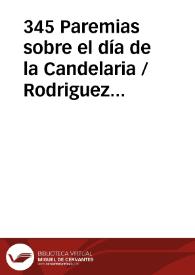 Portada:345 Paremias sobre el día de la Candelaria / Rodriguez De La Torre, Fernando
