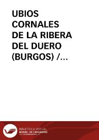 Portada:UBIOS CORNALES DE LA RIBERA DEL DUERO (BURGOS) / Martin Criado, Arturo