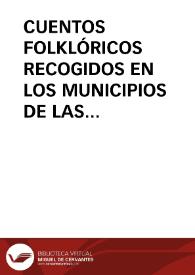 Portada:CUENTOS FOLKLÓRICOS RECOGIDOS EN LOS MUNICIPIOS DE LAS TORRES DE COTILLAS Y MURCIA (1) / Hernandez Fernandez, Ángel
