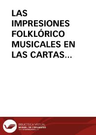 Portada:LAS IMPRESIONES FOLKLÓRICO MUSICALES EN LAS CARTAS ESPAÑOLAS DE WILLIAM BECKFORD (1759–1844) / Pico Pascuall, Miguel Angel