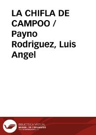 Portada:LA CHIFLA DE CAMPOO / Payno Rodriguez, Luis Angel