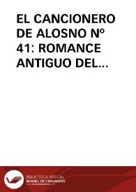 Portada:EL CANCIONERO DE ALOSNO Nº 41: ROMANCE ANTIGUO DEL SOLDADO / Garrido Palacios, Manuel