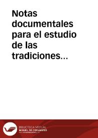 Portada:Notas documentales para el estudio de las tradiciones populares de la Comarca de Los Oteros / Alonso Ponga, José Luis