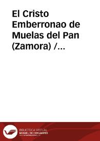 Portada:El Cristo Emberronao de Muelas del Pan (Zamora) / Fernandez Fernandez, José Lorenzo