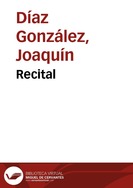 Portada:Recital / Joaquín Díaz