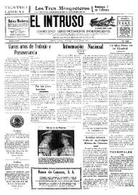 Portada:Diario Joco-serio netamente independiente. Tomo LXXVI, núm. 7655, domingo 7 de febrero de 1943