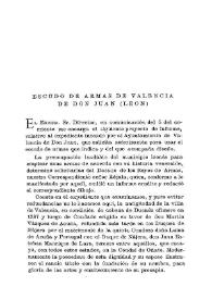 Portada:Escudo de armas de Valencia de Don Juan (León) / El Marqués del Saltillo