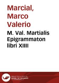 Portada:M. Val. Martialis Epigrammaton libri XIIII