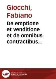 Portada:De emptione et venditione et de omnibus contractibus in genere