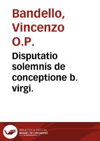 Portada:Disputatio solemnis de conceptione b. virgi.