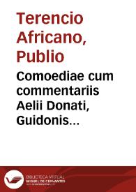 Portada:Comoediae cum commentariis Aelii Donati, Guidonis Juvenalis, Johannis Calphurnii et Jodoci Badii Ascensii