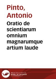 Portada:Oratio de scientiarum omnium magnarumque artium laude