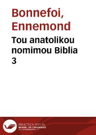 Portada:Tou anatolikou nomimou Biblia 3