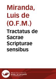 Portada:Tractatus de Sacrae Scripturae sensibus