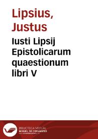 Portada:Iusti Lipsij Epistolicarum quaestionum libri V