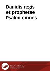 Portada:Dauidis regis et prophetae Psalmi omnes