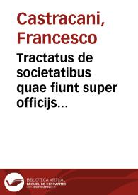 Portada:Tractatus de societatibus quae fiunt super officijs Romanae Curiae