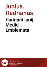 Portada:Hadriani Iunij Medici Emblemata
