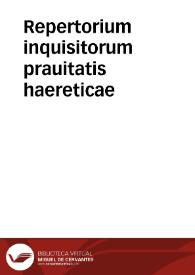 Portada:Repertorium inquisitorum prauitatis haereticae