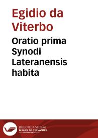 Portada:Oratio prima Synodi Lateranensis habita