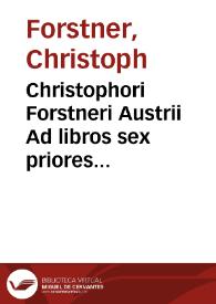 Portada:Christophori Forstneri Austrii Ad libros sex priores Annalium C. Cornelii Taciti Notae politicae