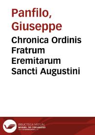 Portada:Chronica Ordinis Fratrum Eremitarum Sancti Augustini