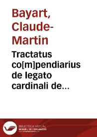 Portada:Tractatus co[m]pendiarius de legato cardinali de latere misso