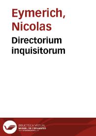 Portada:Directorium inquisitorum