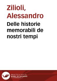 Portada:Delle historie memorabili de nostri tempi