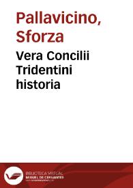 Portada:Vera Concilii Tridentini historia