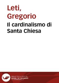 Portada:Il cardinalismo di Santa Chiesa