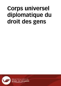 Portada:Corps universel diplomatique du droit des gens