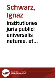 Portada:Institutiones juris publici universalis naturae, et gentium
