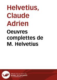 Portada:Oeuvres complettes de M. Helvetius