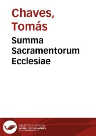 Portada:Summa Sacramentorum Ecclesiae