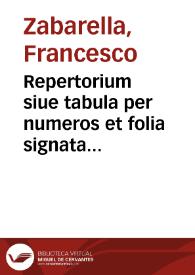Portada:Repertorium siue tabula per numeros et folia signata Consiliorum