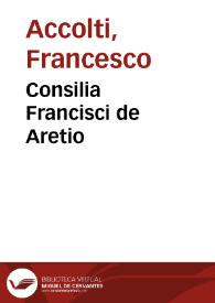 Portada:Consilia Francisci de Aretio