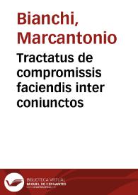 Portada:Tractatus de compromissis faciendis inter coniunctos