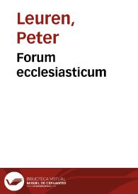 Portada:Forum ecclesiasticum