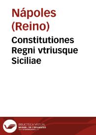 Portada:Constitutiones Regni vtriusque Siciliae