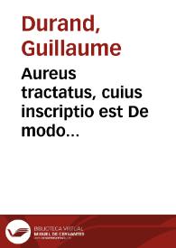 Portada:Aureus tractatus, cuius inscriptio est De modo generalis concilij celebrandi