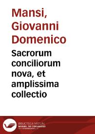 Portada:Sacrorum conciliorum nova, et amplissima collectio