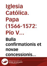 Portada:Bulla confirmationis et novae concessionis priuilegiorum omnium ordinum mendicantium