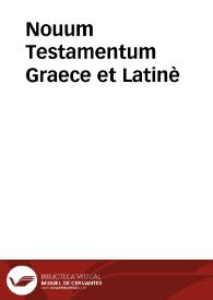 Portada:Nouum Testamentum Graece et Latinè