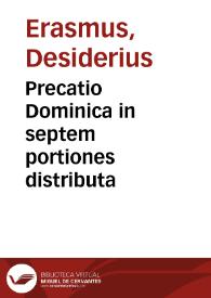 Portada:Precatio Dominica in septem portiones distributa