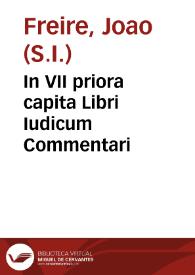 Portada:In VII priora capita Libri Iudicum Commentari